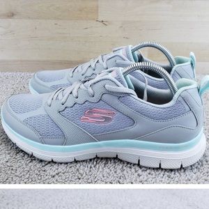 Skechers Flex Appeal 4.0 Women's Size 9.5 Gray Running Shoes Sneakers 149305